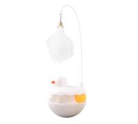 Gato Toys, Interactive Kitten Play Stick, 3,54 x 9 in Detachable Feather Wand, Lightweight Resin Duck Design, Portable Fun Engaging, for interiores Outdoor Use, Birthday, Easter