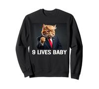Gato Trump 9 Vidas Bebé Gato Divertido con Pelo Trump Sudadera