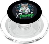Gato Trust Me I'm a Chemist - Diseño de Humor científico absurdo PopSockets PopGrip para MagSafe