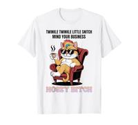 Gato Twinkle Little Snitch Cuida tu negocio Nosey Bitch Camiseta