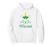 Gato Unicornio irlandés Lil Miss Caticorn Green para el Día de San Patricio Sudadera con Capucha