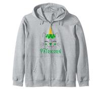 Gato Unicornio irlandés Lil Miss Caticorn Green para el Día de San Patricio Sudadera con Capucha