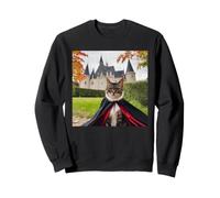 Gato Vampiro de Halloween en una Capa Sudadera