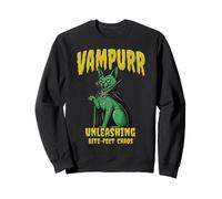Gato Vampiro Vampurr Colmillos Gotico Horror Sudadera