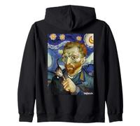 Gato Van Gogh Noche Estrellada Sudadera con Capucha