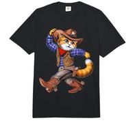Gato Vaquero del Oeste Country Rodeo Gato Divertido Comfort Colors Adult Heavyweight T-Shirt