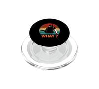 Gato Vintage ¿Qué? Divertido Gato Negro Gato Asesino con Cuchillo PopSockets PopGrip para MagSafe
