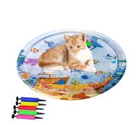 Gato Water Play Mat, Hot Weather Pet Cooling Pad, Comfortable Interactive Toy, Fun Surfaces Dogs and Cats, Interior Outdoor Floor Use, Summer Cooling Relief for Pets