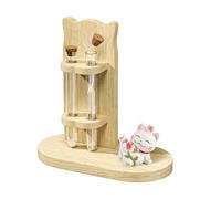 Gato Whisker Holder, Decorative Double Tube Cork Stopper Vase, Miniature Pet Memory Storage Container for Pet Indoor Desk Car Garden Office Desktop Decorative Keepsake Display Ornament Gift Use