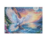 Gato y Loros en la Ventana Puzzle 300 Piezas Cartón Grueso para Adultos Y Adolescentes Avian Moon Glow Ocio Doméstico Terapia Relajación Mejor Valorado Idea De Regalo 300 PCS