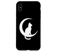 Gato y Luna Creciente - Bruja Celestial Minimalista Carcasa para iPhone XS MAX