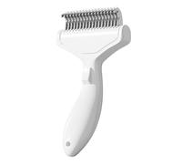 Gato y perro Grooming Comb, Masaje Curved Pet Hair Brush with Stainless Steel Teeth, Detangling Tool for Long, Loose, Thick Coats, Kitten, Bathroom, Travel