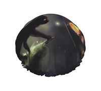 Gato y pez dorado Gorros de ducha para mujer Gorro de ducha impermeable reutilizable Gorro de baño de doble bLayers Gorro de baño de ducha elástico con forro de Peva suave y cómodo Gorro de pelo par