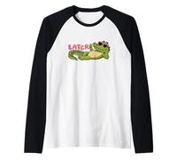 Gator Alligator Sunglasses Student Último día de Clases después Camiseta Manga Raglan