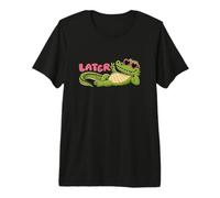 Gator Alligator Sunglasses Student Último día de Clases después Camiseta Premium