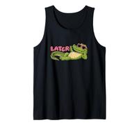 Gator Alligator Sunglasses Student Último día de Clases después Camiseta sin Mangas