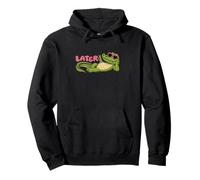 Gator Alligator Sunglasses Student Último día de Clases después Sudadera con Capucha