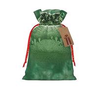 Gator - Bolsa de regalo con correa de cáñamo verde al acecho, bolsa con cordón para regalo de Navidad, fiesta de cumpleaños