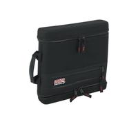 Gator Cases Bolsa de nylon EVA acolchada para un sistema de micrófono inalámbrico; Estilo Live-in sostiene el receptor, el body pack y el micrófono con acceso a la antena (GM-1W)