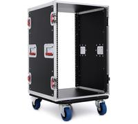 Gator Cases G-TOUR Rack de viaje de equipo de audio con ruedas de alta resistencia y hardware de grado Tour; 17" de profundidad de rack, 16U (G-TOUR 16U CAST)