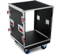 Gator Cases G-TOUR Rack de viaje para equipos de audio con ruedas de alta resistencia y hardware de grado Tour; 17" de profundidad de rack, 12U (G-TOUR 12U CAST)