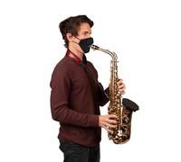 Gator Cases GBELLCVR0405BK - Cubierta de aerosol de doble capa con filtro MERV-13 para trompeta/corneta, saxo alto/tenor, clarinete bajo; se adapta a tamaños de campana que van de 4 a 5 pulgadas