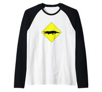Gator Crossing, Luisiana, Florida, Misisipi, Caimán Camiseta Manga Raglan