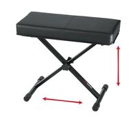 Gator Frameworks Banco para Teclado Negro estándar con Asiento de Lujo (GFW-Key-BNCH-1)