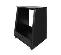 Gator Frameworks Elite Series Rack de estudio inclinado, con ruedas, 12U, negro (GFWELITESTUDIORK12BLK)