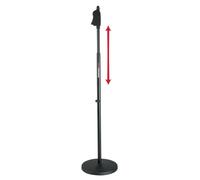 Gator Frameworks pie de micrófono con base lastrada de 25 cm y sistema de ajuste de altura mediante presión con mango flexible de lujo (GFW-MIC-1001)