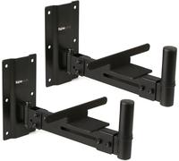 Gator Frameworks Soporte de Pared Ajustable para Altavoces de Estudio, Compatible con Soportes para Altavoces de 38 mm y 35 mm, Capacidad de Carga de 100 LB, Acabado en Negro (GFW-SPK-WM100)