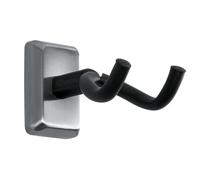 Gator Frameworks Soporte de Pared para Guitarra Compatible con la Mayoría de Guitarras, Acústicas, Eléctricas o Bajo, con Placa de Montaje en Cromo Satinado (GFW-GTR-HNGRSCH)