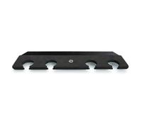 Gator Frameworks Soporte múltiple para 4 micrófonos con cable o inalámbricos (GFW-MIC-4TRAY)