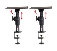 Gator Frameworks Soportes de Escritorio con Pinza para Monitor de Estudio y Altavoz con Superficie Acolchada de Espuma EVA, ángulo Ajustable de 0° a 15° - Juego de 2 (GFWSPKSTMNDSKCMP)