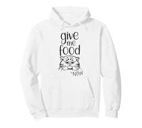 Gatos Alimentar al Gato Dame Comida Ahora! Gato Loco Hambriento Gato Sudadera con Capucha