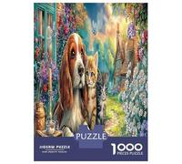 Gatos and Perros Puzzle Intelectual Desafío 1000 Piezas Cocker Spaniel Inglés Rompecabezas Juego EduGatoivo para Adultos Y Niños A Partir De 12 Años 70x50cm/1000pcs