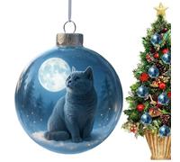 Gatos Árbol de Navidad Bola Ornamento Navidad Magia Decoración | Árbol de Navidad colgante de bola de gato para invierno casa sala de estar coche espejo retrovisor pared chimenea escuela