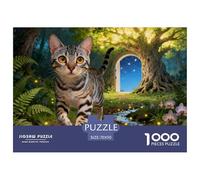 Gatos Bengala1000 Piezas para Adultos Cute Gatos Entretenimiento Creativo Rompecabezas 70x50cm/1000pcs