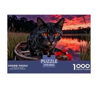 Gatos BengalaPuzzle De 1000 Piezas Puzzles para Adultos Cute Gatos Entretenimiento Creativo Rompecabezas 38x26cm/1000pcs