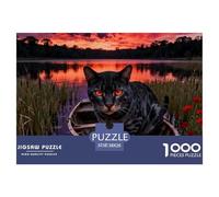 Gatos BengalaPuzzle De 1000 Piezas Regalos para Mujeres Hombres Cute Gatos Un Rompecabezas Desafiante Rompecabezas 38x26cm/1000pcs
