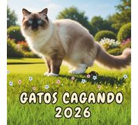 Gatos Cagando 2026: 24 bellas fotos | Regalo original y lleno de humor para mujeres, hombres, niños, colegas y amigos | Agenda divertida y diferente ... de los animales (fiestas, cumpleaños, bromas)