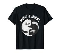 Gatos Chinos Miau y Myang Yin Yang Gato Camiseta