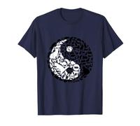 Gatos Chinos Yin Yang Símbolo Gato Camiseta