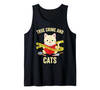 Gatos Crime Detective Novela Lector Lectura Thriller Camiseta sin Mangas