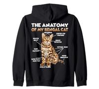 Gatos De Bengala T Anatomía del Dueño del Gato De Bengala Sudadera con Capucha