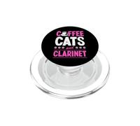 Gatos De Café Y Clarinete PopSockets PopGrip para MagSafe
