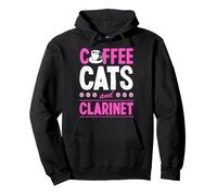 Gatos De Café Y Clarinete Sudadera con Capucha