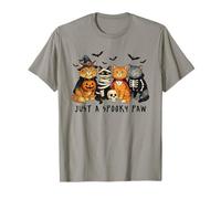 Gatos de Halloween en Disfraces Just a Spooky Paw Cute Funny Camiseta