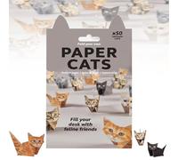 Gatos de papel DIY, kit origami 50 gatitos adorables, divertidos modelos 3D perros, gatos y dinosaurios, esculturas animales for adolescentes adultos, regalo artístico(Cats)