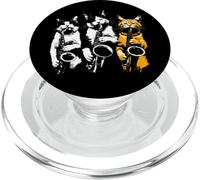 Gatos de saxofón - Divertido lindo gatito jazz amante de la música PopSockets PopGrip para MagSafe